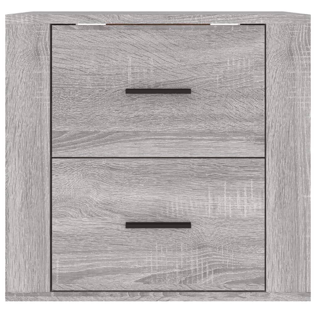 vidaXL Κομοδίνα Επιτοίχια Γκρι Sonoma 50x36x47 εκ.