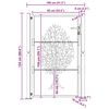 vidaXL Πόρτα Κήπου με Σχέδιο Δέντρου από Ατσάλι Corten 100x150 εκ.