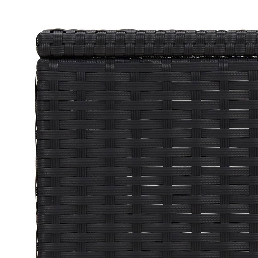 vidaXL Τραπέζι Πτυσσόμενο Γ Μαύρο 40 x 35 x 60 εκ. από Συνθετικό Ρατάν