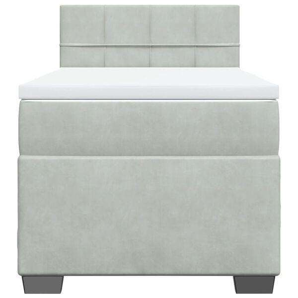 vidaXL &Kappa;&rho;&epsilon;&beta;ά&tau;&iota; Boxspring &mu;&epsilon; &Sigma;&tau;&rho;ώ&mu;&alpha; &Alpha;&nu;&omicron;&iota;&chi;&tau;ό &Gamma;&kappa;&rho;&iota; 90x190 &epsilon;&kappa;. &Beta;&epsilon;&lambda;&omicron;ύ&delta;&iota;&nu;&omicron;