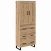 vidaXL Highboard 2 &tau;&mu;&chi;. Artisan Oak 69,5 x 34 x 180 &epsilon;&kappa;.