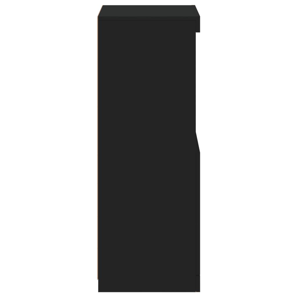 vidaXL Μπουφές με Φώτα LED Μαύρος 41 x 37 x 100 εκ.