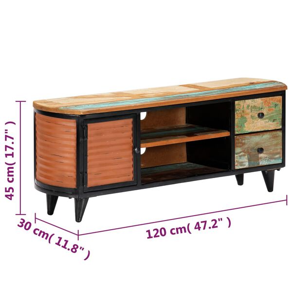 vidaXL Έπιπλο Τηλεόρασης 120 x 30 x 45 εκ. από Μασίφ Ανακυκλωμένο Ξύλο