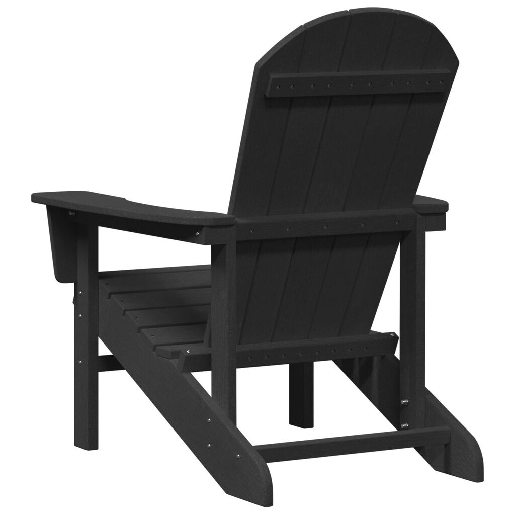 vidaXL Καρέκλα Adirondack Μαύρη 74x82x91 εκ. HDPE