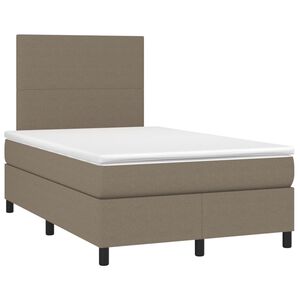vidaXL &Kappa;&rho;&epsilon;&beta;ά&tau;&iota; Boxspring &mu;&epsilon; &Sigma;&tau;&rho;ώ&mu;&alpha; Taupe 120x190 &epsilon;&kappa;. &Upsilon;&phi;&alpha;&sigma;&mu;ά&tau;&iota;&nu;&omicron;
