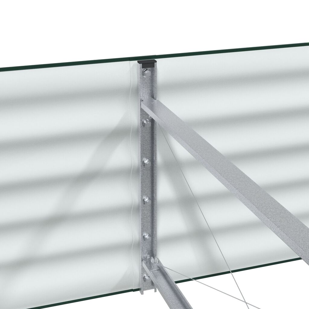 vidaXL Υψωμένο Κρεβάτι Κήπου Πράσινο 320x80x44 εκ. Γαλβανισμένο Ατσάλι