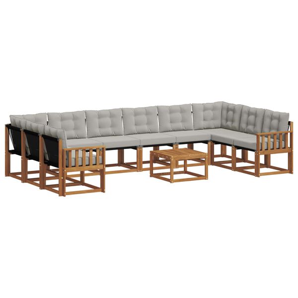 vidaXL &Sigma;&epsilon;&iota;&rho;ά &Kappa;&alpha;&nu;&alpha;&pi;έ &Epsilon;&xi;&omega;&tau;&epsilon;&rho;&iota;&kappa;&omicron;ύ 11 pcs &Phi;&upsilon;&sigma;&iota;&kappa;ό &kappa;&alpha;&iota; &Alpha;&nu;&omicron;&iota;&chi;&tau;ό &Gamma;&kappa;&rho;&iota;