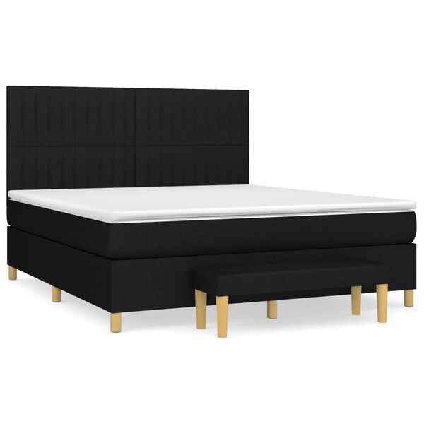vidaXL &Kappa;&rho;&epsilon;&beta;ά&tau;&iota; Boxspring &mu;&epsilon; &Sigma;&tau;&rho;ώ&mu;&alpha; &Mu;&alpha;ύ&rho;&omicron; 160x200 &epsilon;&kappa;. &Upsilon;&phi;&alpha;&sigma;&mu;ά&tau;&iota;&nu;&omicron;