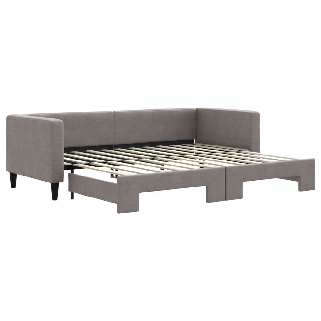 vidaXL Καναπές Κρεβάτι Συρόμενος Taupe 80 x 200 εκ. Υφασμάτινος