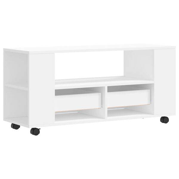 vidaXL Έπιπλο Τηλεόρασης Λευκό 102 x 34,5 x 43 εκ. Επεξεργασμένο Ξύλο