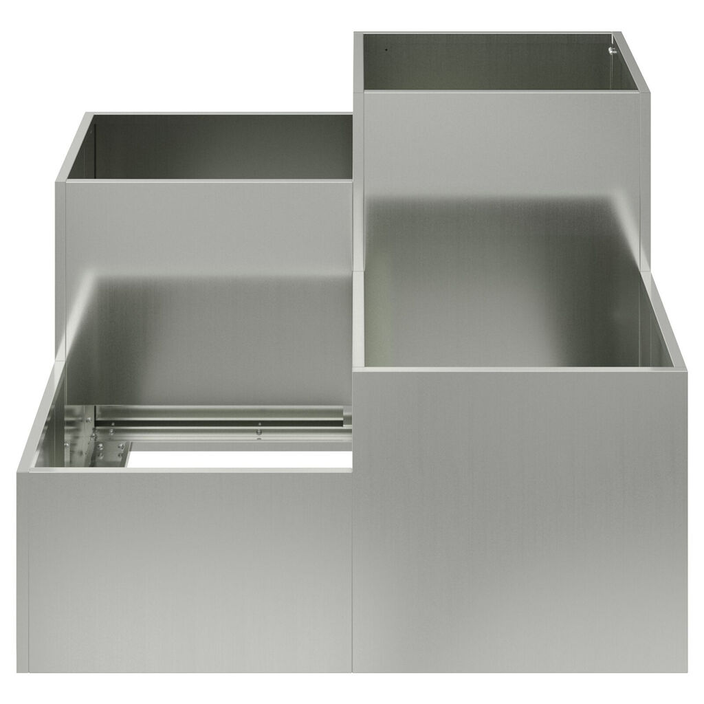 vidaXL Γλάστρα Κήπου 80x80x60 εκ Ανοξείδωτο Χάλυβα