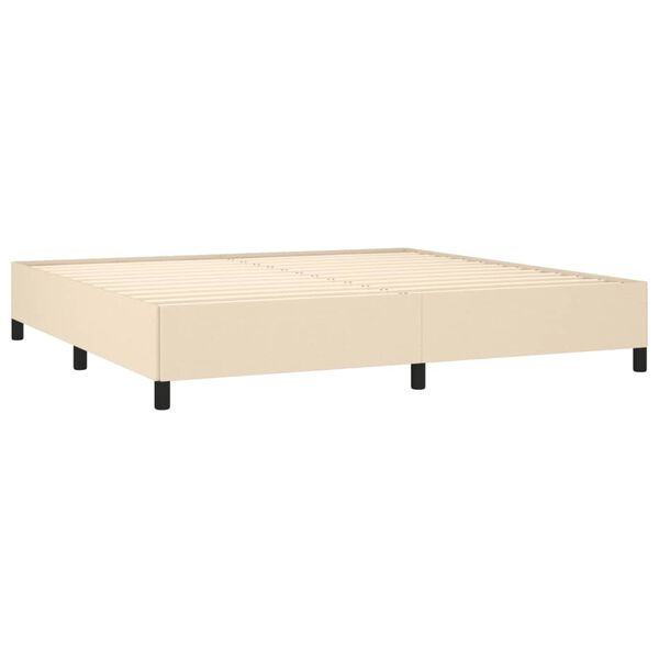 vidaXL &Kappa;&rho;&epsilon;&beta;ά&tau;&iota; Boxspring &mu;&epsilon; &Sigma;&tau;&rho;ώ&mu;&alpha; &Kappa;&rho;&epsilon;&mu; 200x200 &epsilon;&kappa;. &Upsilon;&phi;&alpha;&sigma;&mu;ά&tau;&iota;&nu;&omicron;
