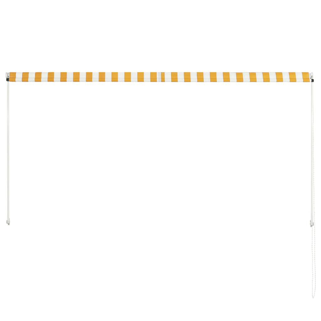 vidaXL Τέντα Συρόμενη Κίτρινο / Λευκό 250 x 150 εκ.