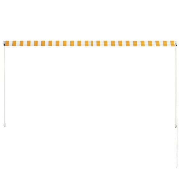 vidaXL Τέντα Συρόμενη Κίτρινο / Λευκό 250 x 150 εκ.