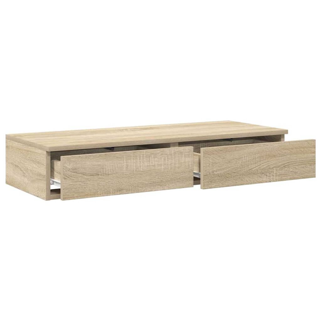 vidaXL Συρτάρια κρεβατιού με συρτάρι Sonoma Δρυς 75 x 36.5 x 16.5 εκ