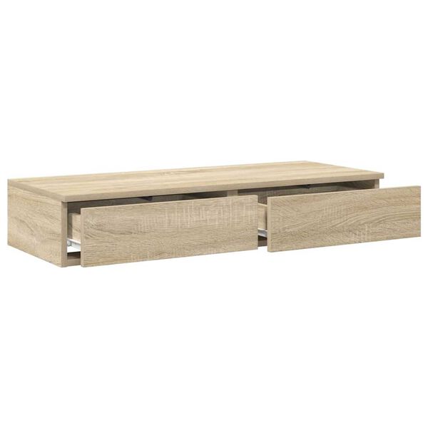 vidaXL Συρτάρια κρεβατιού με συρτάρι Sonoma Δρυς 75 x 36.5 x 16.5 εκ