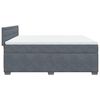 vidaXL Κρεβάτι Boxspring με Στρώμα Σκούρο Γκρι 180x200 εκ. Βελούδινο