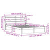 vidaXL Πλαίσιο Κρεβατιού με Κεφαλάρι 120x200 εκ. από Μασίφ Ξύλο Πεύκου