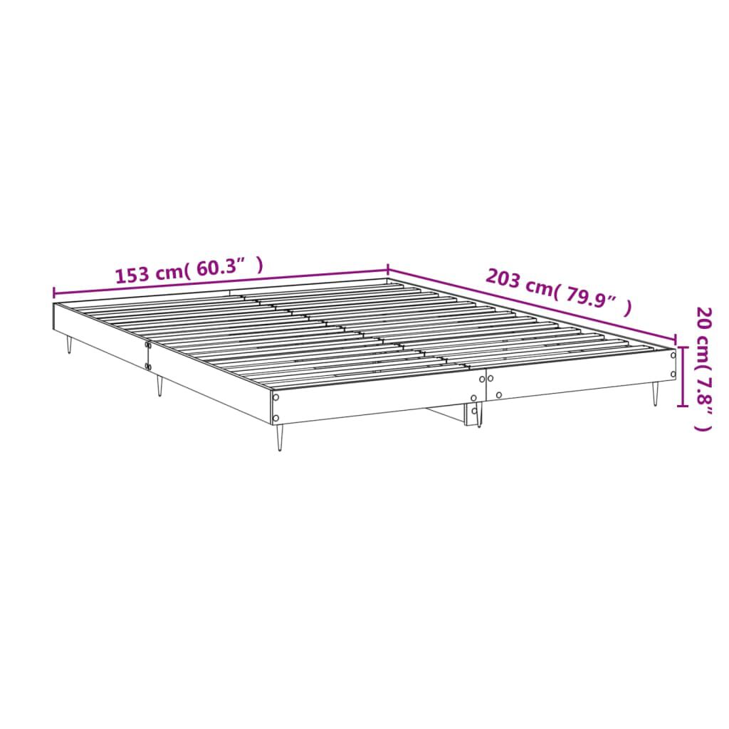 vidaXL Πλαίσιο Κρεβατιού Χωρ. Στρώμα Sonoma Δρυς 150x200εκ. Επ. Ξύλο