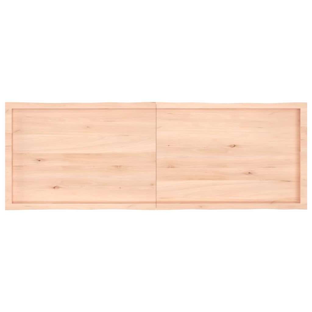 vidaXL Επιφάνεια Τραπεζιού 180x60x(2-4) εκ. Ακατέργ. Μασίφ Ξύλο Δρυός