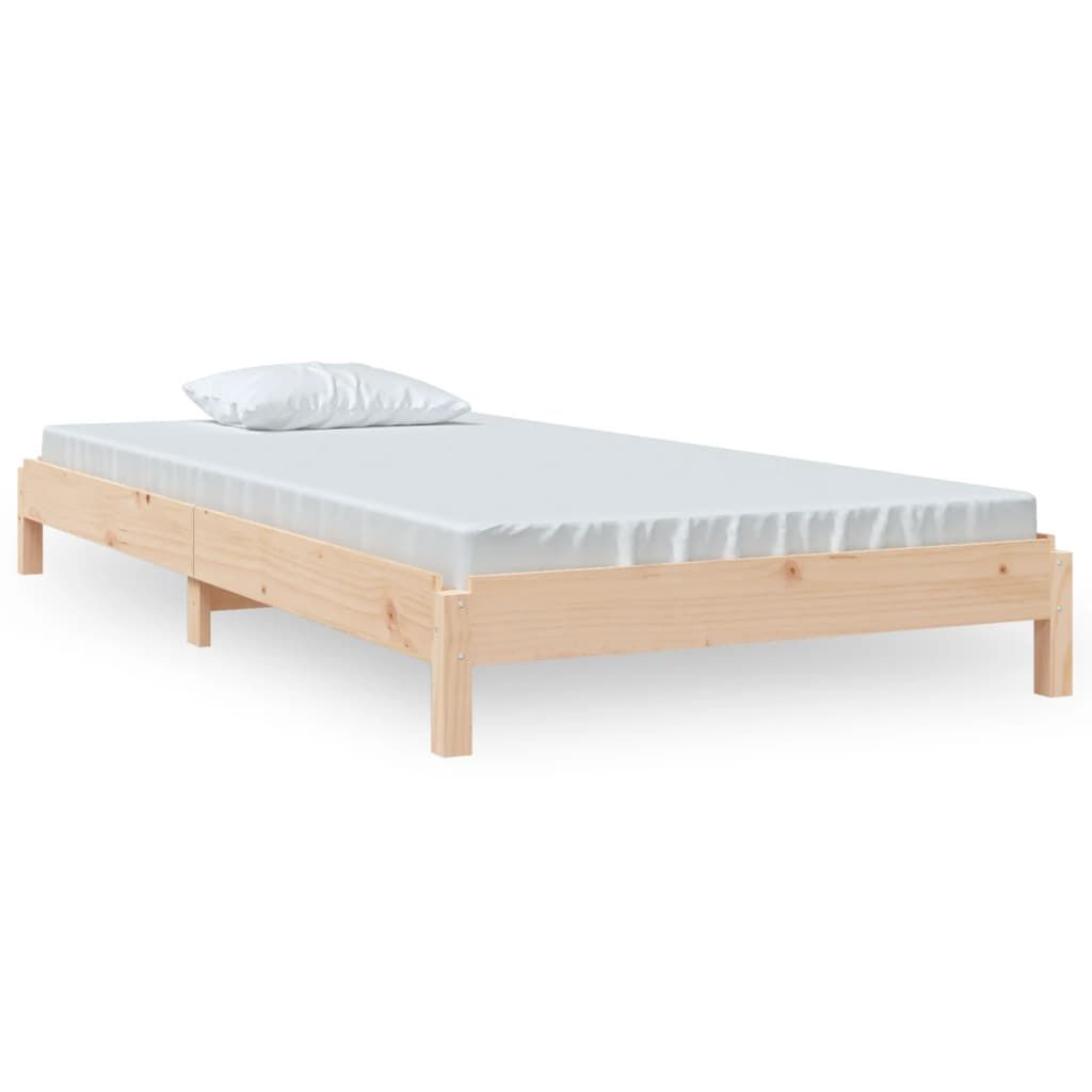 vidaXL Κρεβάτι Στοιβαζόμενο 75x190 εκ. από Μασίφ Ξύλο Πεύκου