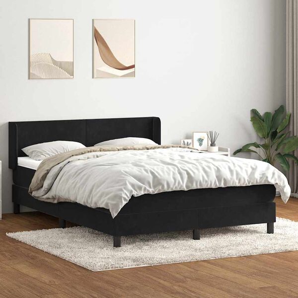 vidaXL &Kappa;&rho;&epsilon;&beta;ά&tau;&iota; Boxspring &mu;&epsilon; &Sigma;&tau;&rho;ώ&mu;&alpha; &Mu;&alpha;ύ&rho;&omicron; 160x210 &epsilon;&kappa;. &Beta;&epsilon;&lambda;&omicron;ύ&delta;&iota;&nu;&omicron;