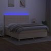 vidaXL &Kappa;&rho;&epsilon;&beta;ά&tau;&iota; Boxspring &mu;&epsilon; &Sigma;&tau;&rho;ώ&mu;&alpha; & LED &Kappa;&rho;&epsilon;&mu; 180x200 &epsilon;&kappa;. &Upsilon;&phi;&alpha;&sigma;&mu;ά&tau;&iota;&nu;&omicron;