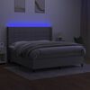 vidaXL &Kappa;&rho;&epsilon;&beta;ά&tau;&iota; Boxspring &mu;&epsilon; &Sigma;&tau;&rho;ώ&mu;&alpha; & LED &Alpha;&nu;.&Gamma;&kappa;&rho;&iota; 180x200&epsilon;&kappa;. &Upsilon;&phi;&alpha;&sigma;&mu;ά&tau;&iota;&nu;&omicron;