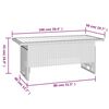 vidaXL Τραπέζι Κήπου Μαύρο 100x50x43/63 εκ. Μασίφ Ακακία & Συνθ. Ρατάν
