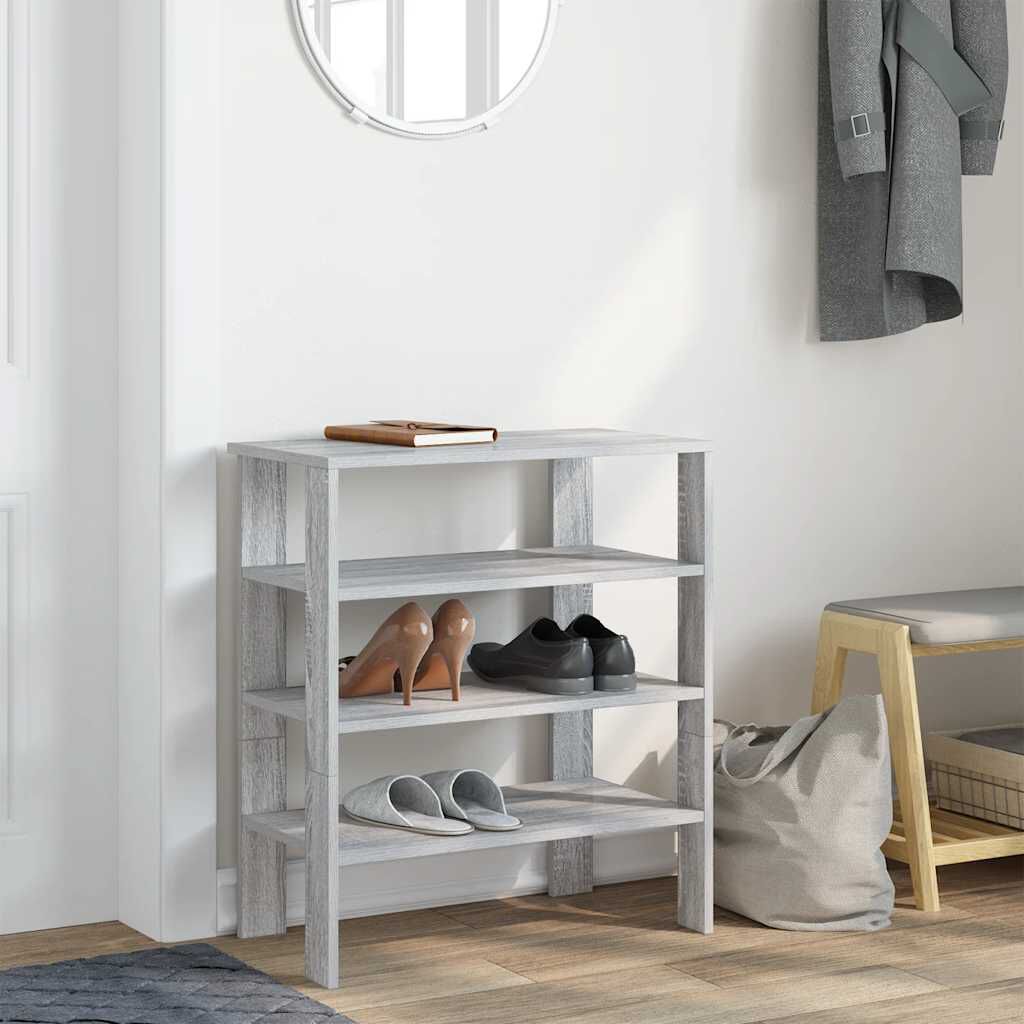 Ράφι παπουτσιών vidaXL Γκρι Sonoma 61x32x70 cm Κατασκευασμένο ξύλο