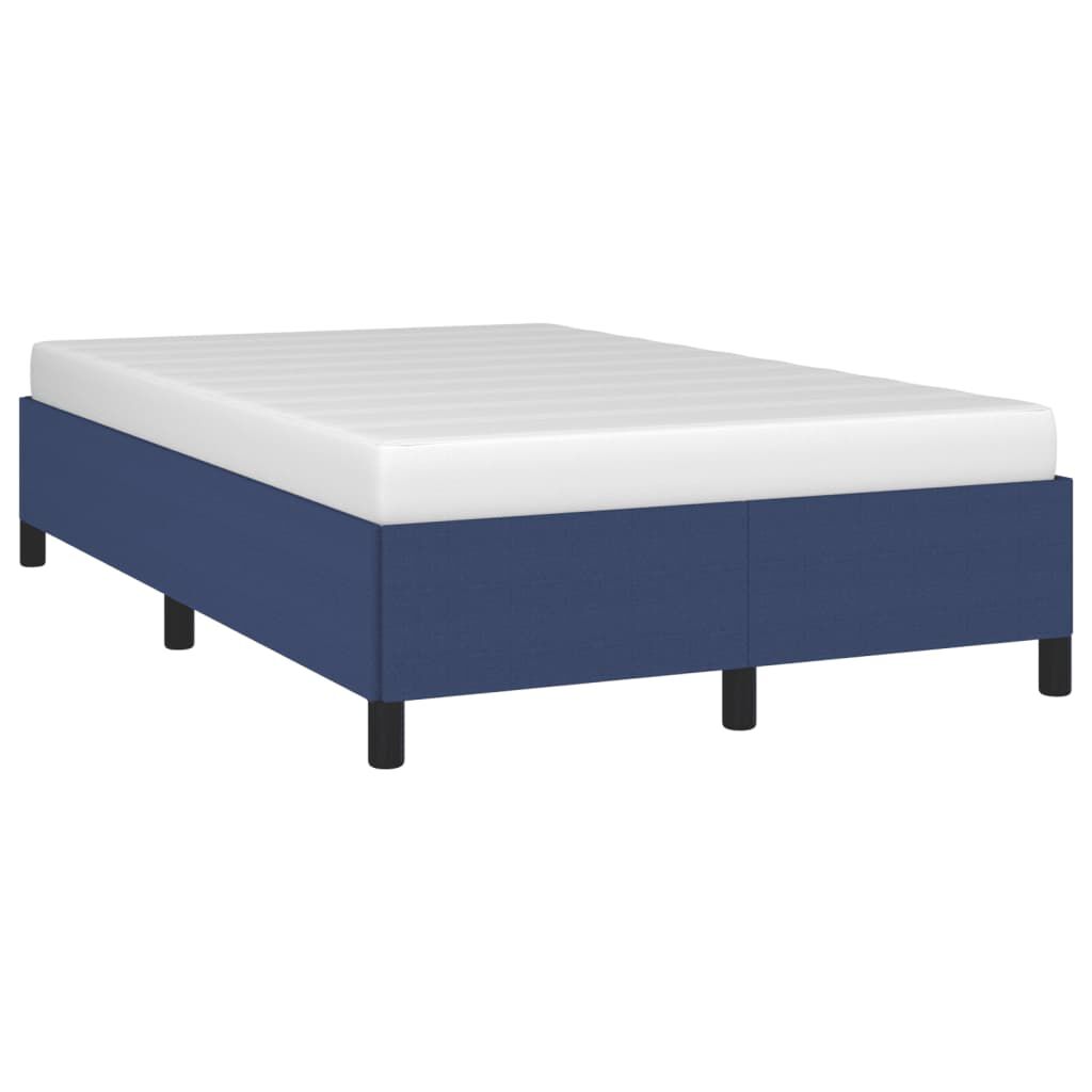 vidaXL Πλαίσιο κρεβατιού χωρίς στρώμα μπλε 120x200cm ύφασμα