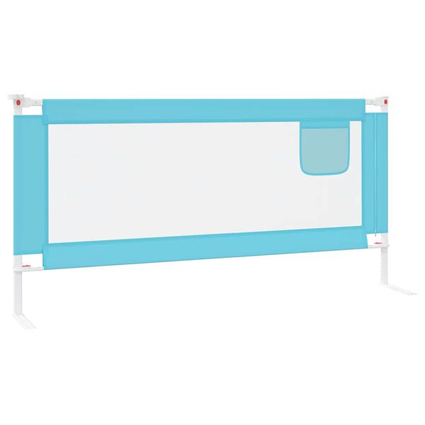 vidaXL Μπάρα Κρεβατιού Προστατευτική Μπλε 190 x 25 εκ. Υφασμάτινη