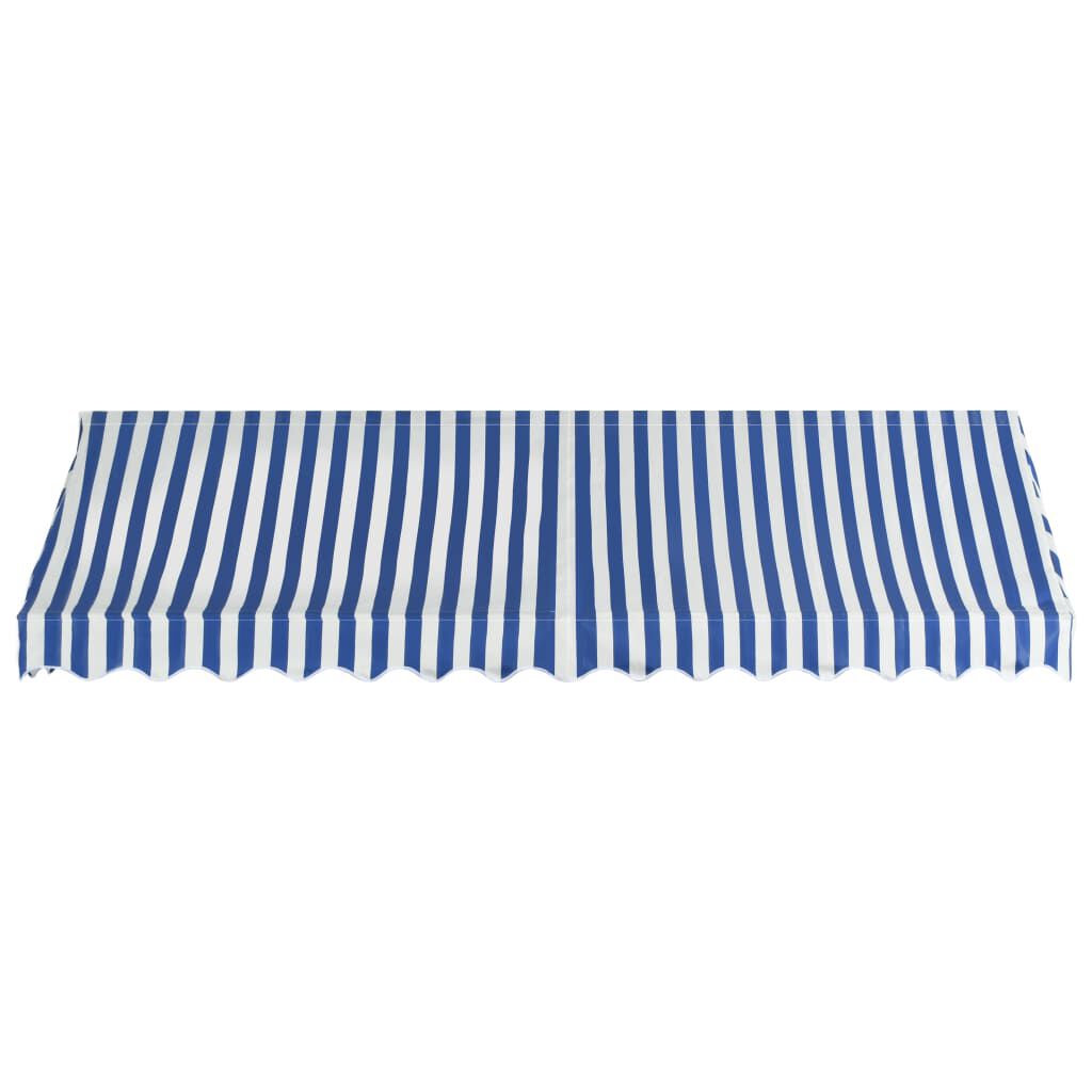vidaXL Τέντα Bistro Μπλε / Λευκό 350 x 120 εκ.