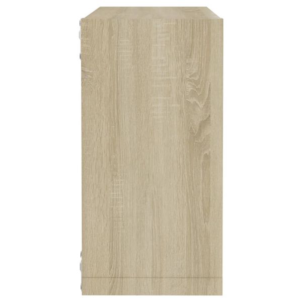 vidaXL Ράφια Κύβοι Τοίχου 2 τεμ. Sonoma Δρυς 30 x 15 x 30 εκ.