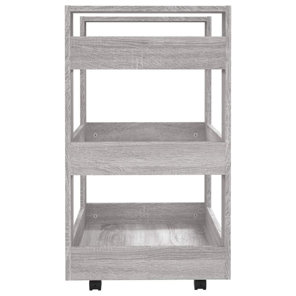 vidaXL Τρόλεϊ Κουζίνας Sonoma Γκρι 60x45x80 εκ. από Επεξεργασμένο Ξύλο