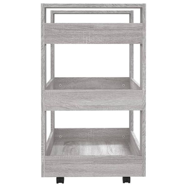 vidaXL Τρόλεϊ Κουζίνας Sonoma Γκρι 60x45x80 εκ. από Επεξεργασμένο Ξύλο