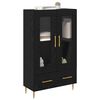 vidaXL Highboard &Mu;&alpha;ύ&rho;&eta; &Omicron;&xi;&upsilon;ά 69,5 x 31 x 115 &epsilon;&kappa;. &Sigma;ύ&nu;&theta;&epsilon;&tau;&omicron; &Xi;ύ&lambda;&omicron; &kappa;&alpha;&iota; &Gamma;&upsilon;&alpha;&lambda;ί