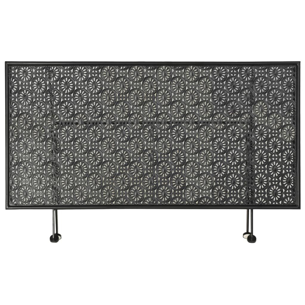 vidaXL Τραπέζι Σαλονιού Πτυσσόμενο Vintage Μαύρο 100x50x45 εκ. Μέταλλο