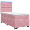 vidaXL &Kappa;&rho;&epsilon;&beta;ά&tau;&iota; box spring &mu;&epsilon; &sigma;&tau;&rho;ώ&mu;&alpha; &Rho;&omicron;&zeta; 90 x 200 cm &Beta;&epsilon;&lambda;&omicron;ύ&delta;&omicron;