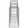 vidaXL Συρματοκιβώτια Τοξωτά 11 τεμ. 200x30x60/80 εκ. Γαλβαν. Ατσάλι