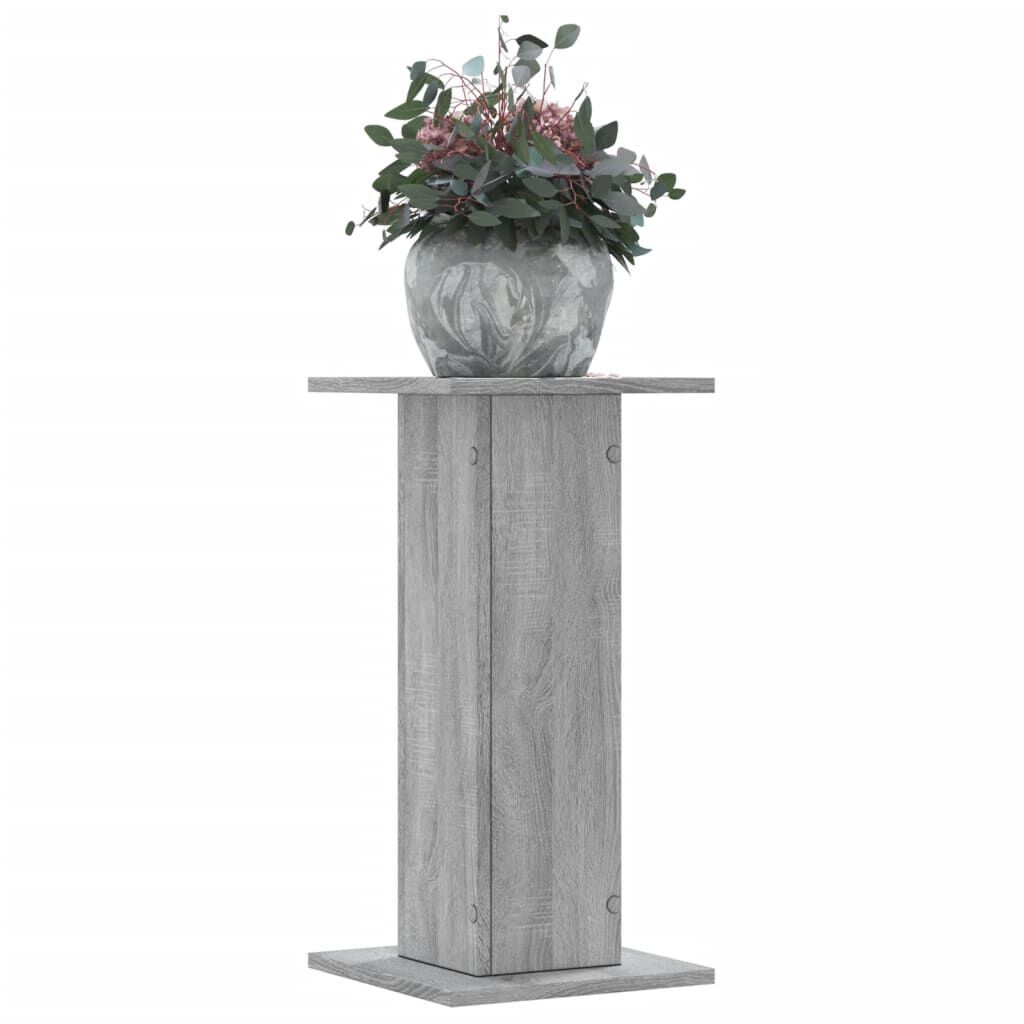 vidaXL Βάσεις Φυτών 2 Τεμ. Γκρι Sonoma 30x30x60 εκ. Επεξεργασμένο Ξύλο