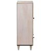 vidaXL Highboard με συρτάρι Λευκό 60 x 33 x 100 εκ. Μασίφ ξύλο μάνγκο