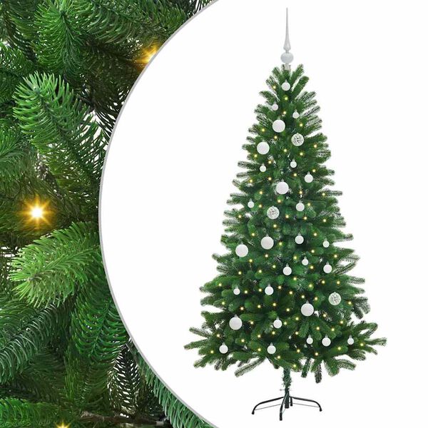 vidaXL Χριστουγεννιάτικο Δέντρο με 150 LED με βάση Πράσινο 150 cm PE