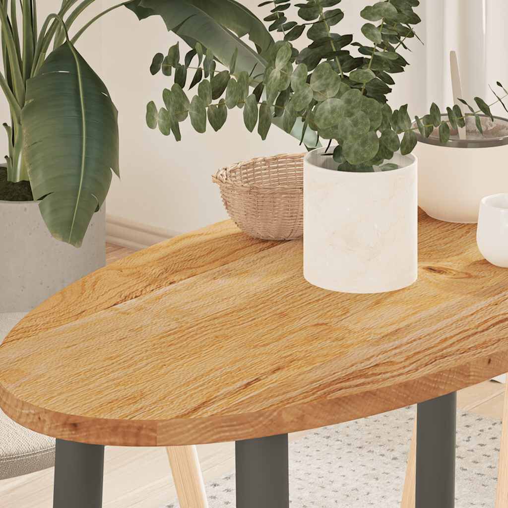 vidaXL Επιτραπέζια επιφάνεια Ανοιχτό Καφέ 80x40x2 εκ. Ξύλο Δρυός Οβάλ