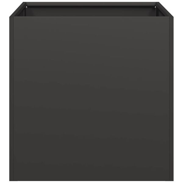 vidaXL Γλάστρα Μαύρη 40x40x40 cm από χάλυβα ψυχρής έλασης