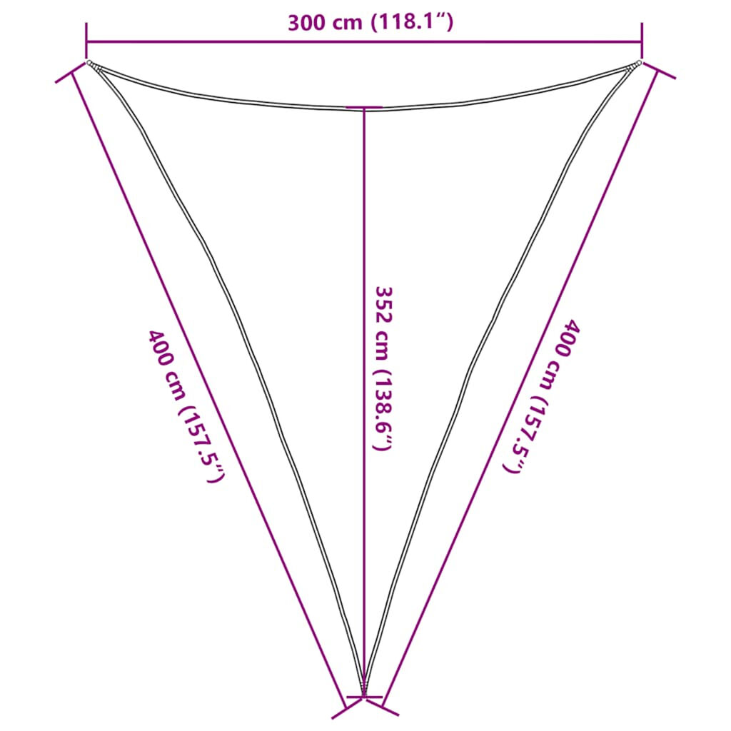vidaXL Πανί Σκίασης Taupe 3 x 4 x 4 μ. από HDPE 160 γρ./μ²
