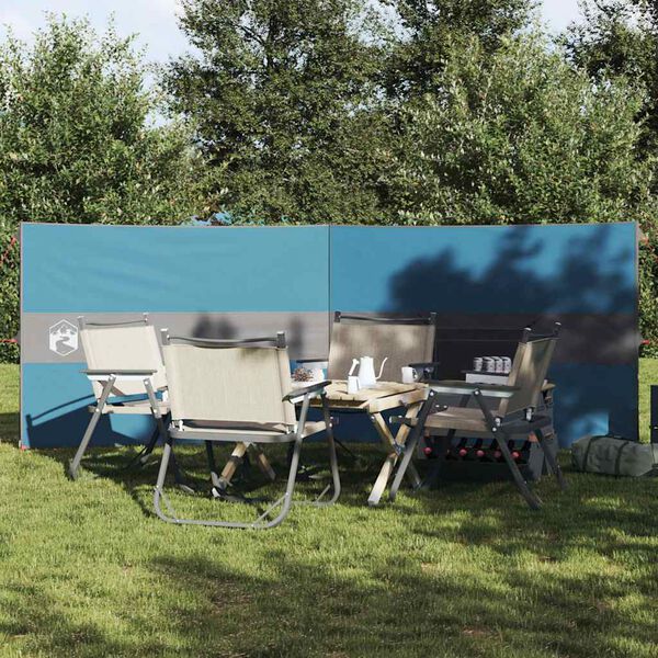 vidaXL Ανεμοφράκτης Κάμπινγκ Μπλε Αδιάβροχος 344x120 εκ.