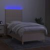 vidaXL &Kappa;&rho;&epsilon;&beta;ά&tau;&iota; Boxspring &mu;&epsilon; &Sigma;&tau;&rho;ώ&mu;&alpha; & LED &Kappa;&rho;&epsilon;&mu; 100x200 &epsilon;&kappa;. &Upsilon;&phi;&alpha;&sigma;&mu;ά&tau;&iota;&nu;&omicron;