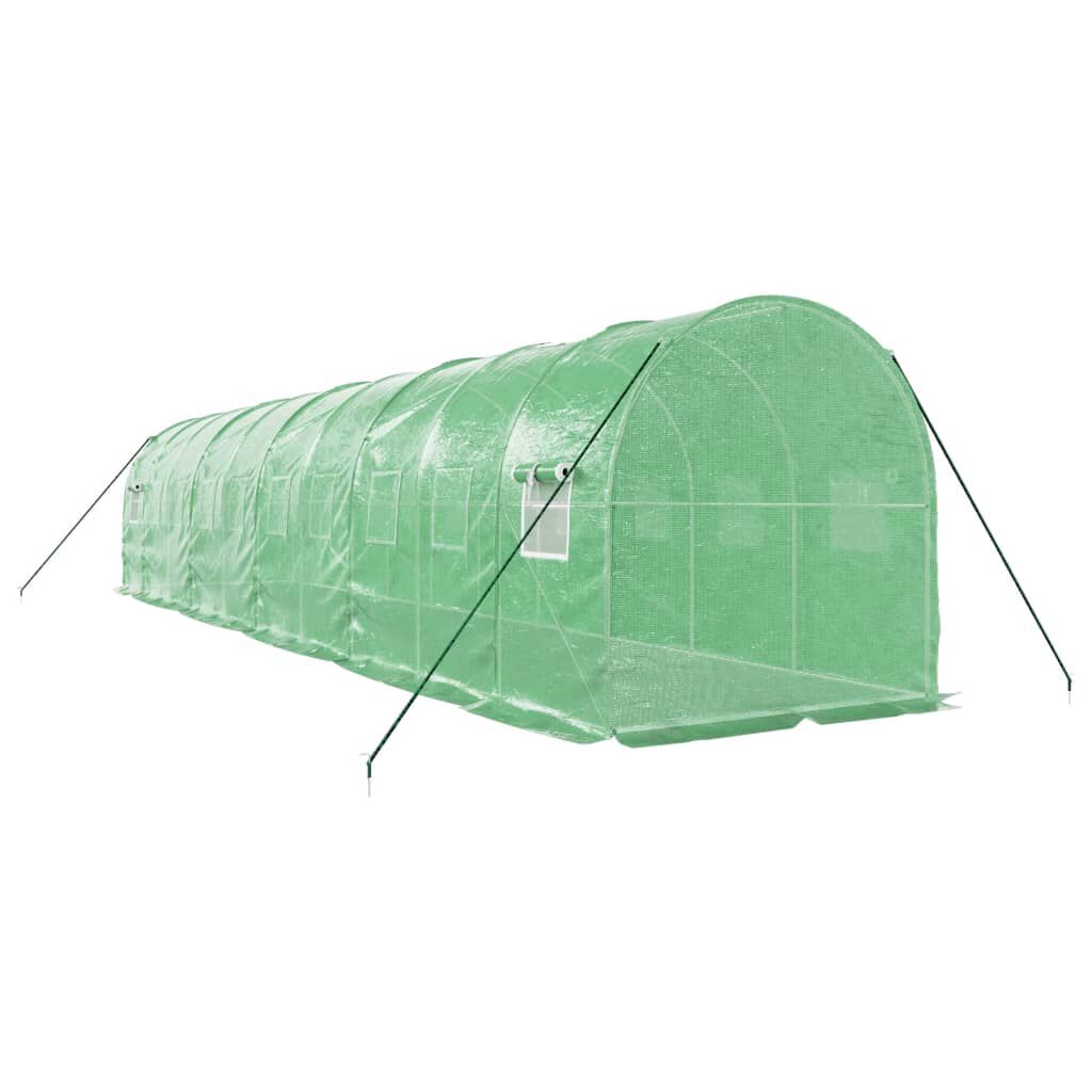 vidaXL Θερμοκήπιο Πράσινο 20 μ² 10 x 2 x 2 μ. με Ατσάλινο Πλαίσιο