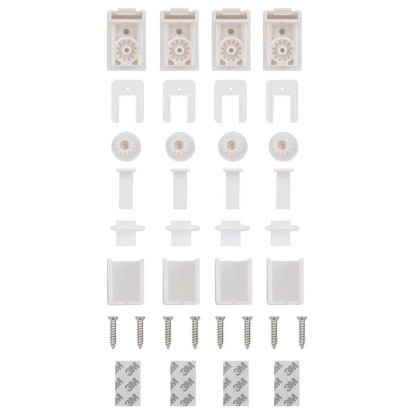 vidaXL Πλισέ περσίδα Λευκό 40x100 cm Πλάτος υφάσματος 39,4 cm